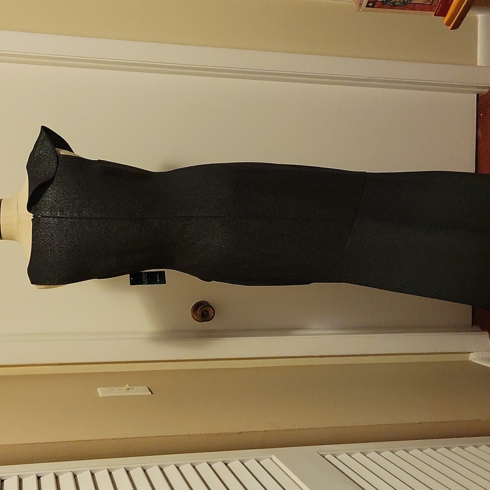 NWT: Ralph Lauren Metallic Ruffle-Trim Gown - Picture 7 of 13